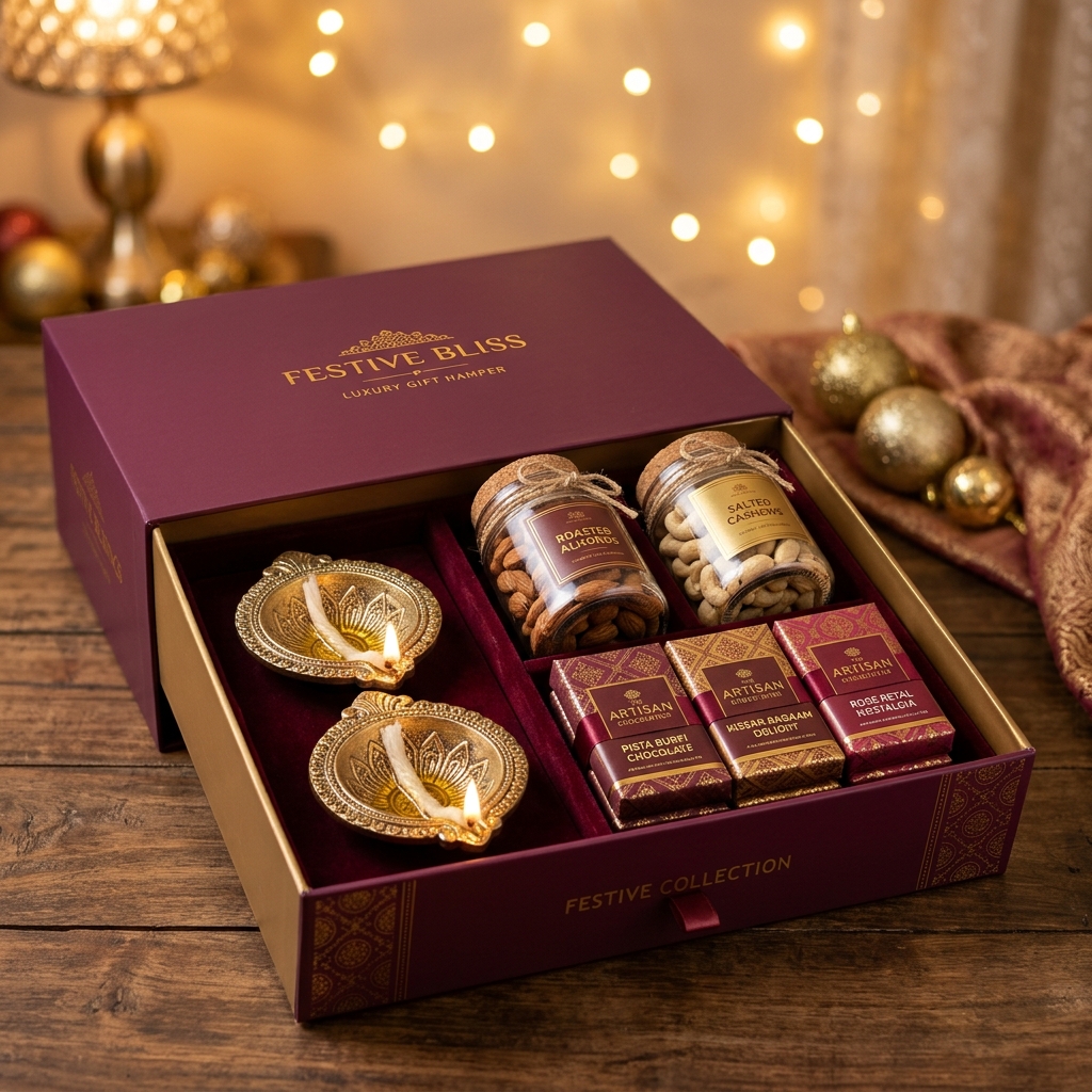 The Celestial Moradabad Diya Festive Box